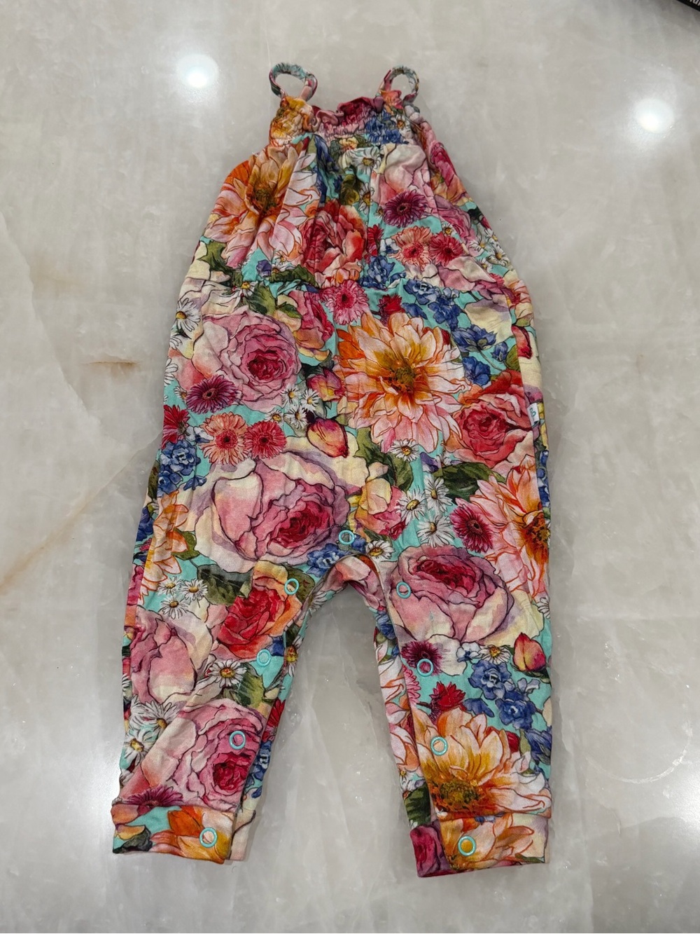 Posh Peanut Floral Print Romper - Multicolor